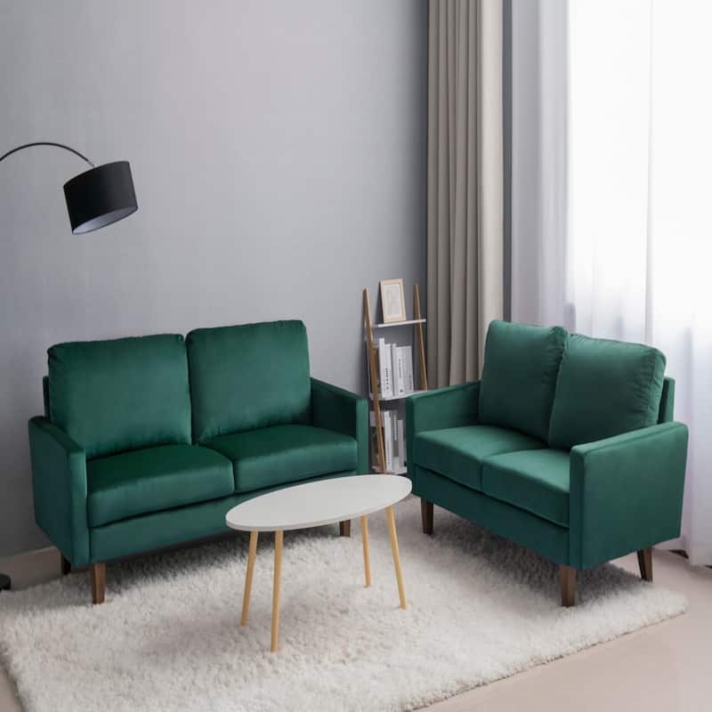 Luxury Sofa, Plush Microfiber, High-Density Foam Comfort