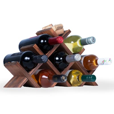 Rustic State Alella Tabletop Wine Rack with Stemware Rack