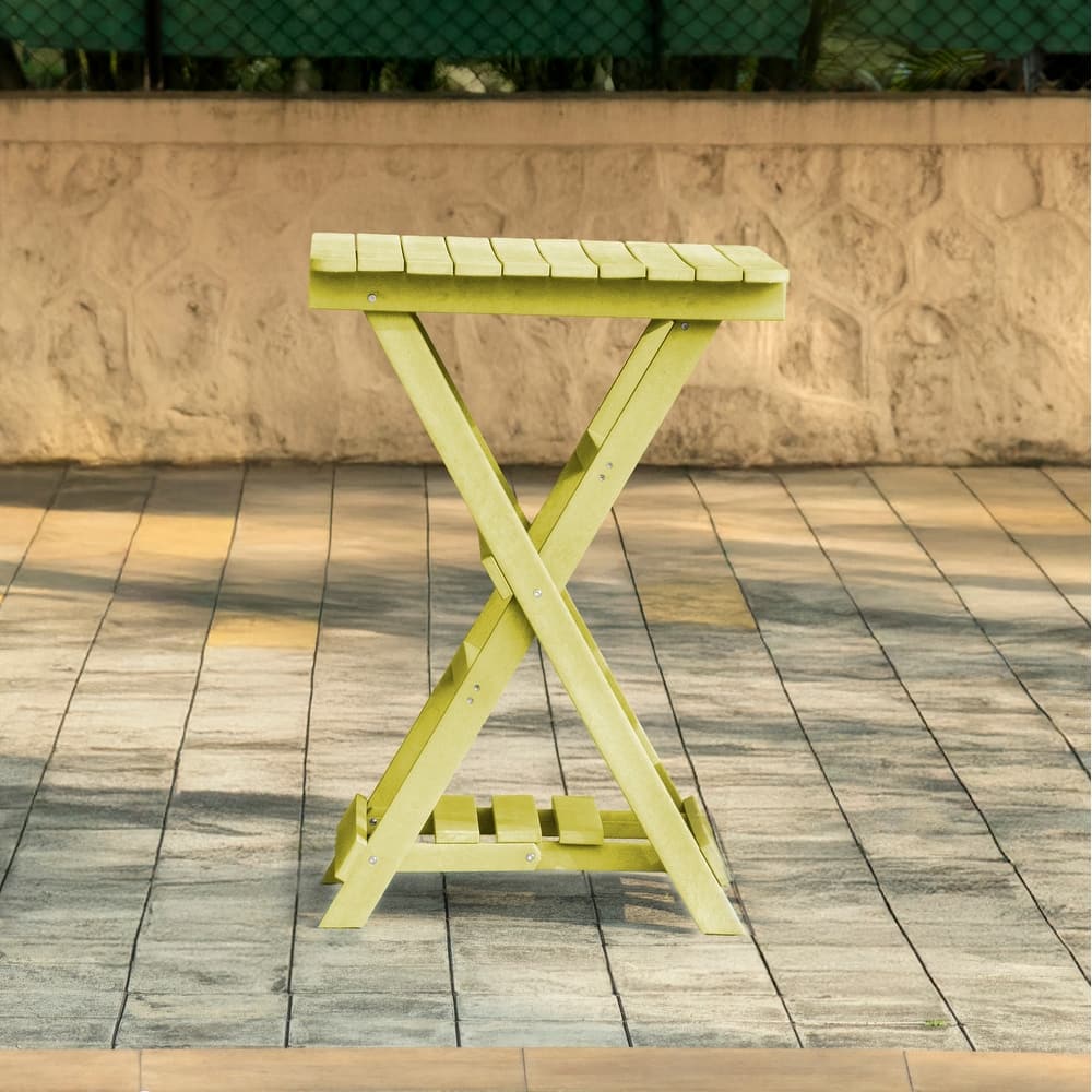 Summit Ridge Fully Assembled All-Weather Recycled HDPE Outdoor Folding Bar table