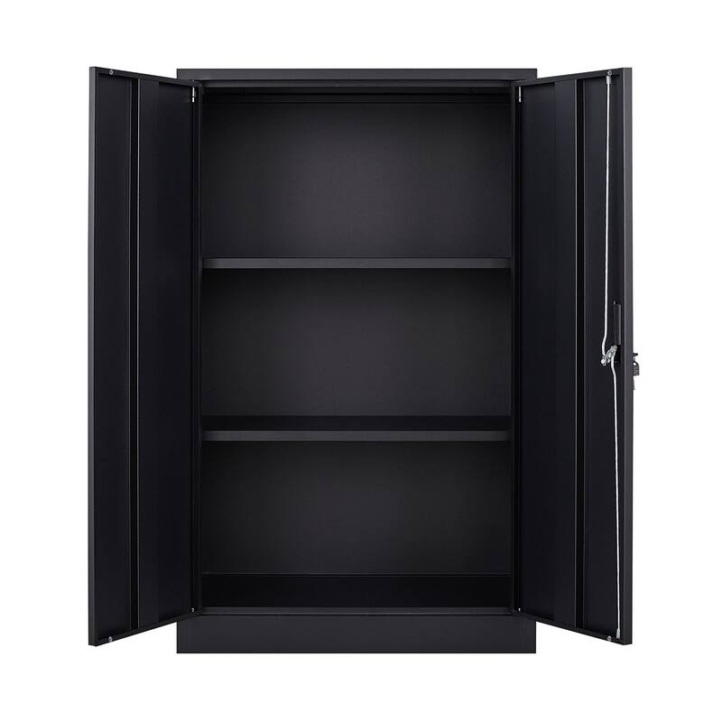 Metal Storage Cabinet with Locking Doors and Adjustable Shel