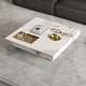 preview thumbnail 11 of 29, 43" Mid Century Modern Square Coffee Table, Carbon Steel Legs