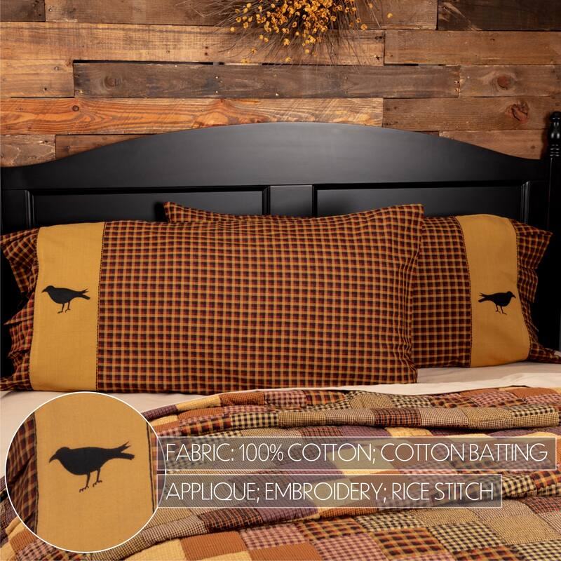 Heritage Farms Crow Pillow Case Set