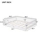 preview thumbnail 15 of 34, Queen size Floor Platform Bed with Fence Guardrails and Door