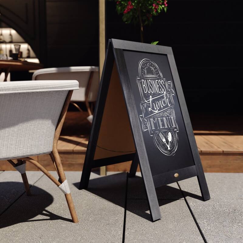 Wood A-Frame Magnetic Chalkboard Set-Markers, Stencils, and Magnets
