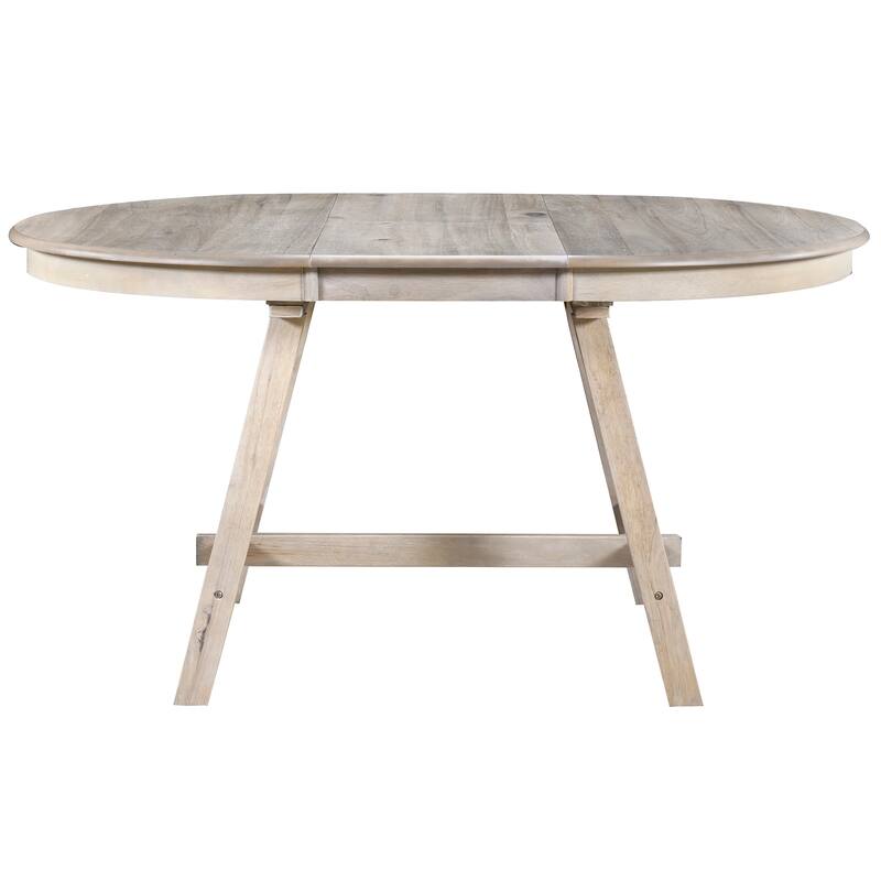 Wood Dining Table Round Extendable Dining Table