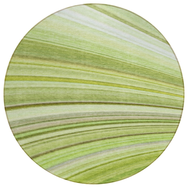 Machine Washable Indoor/ Outdoor Chantille Modern Burst Rug