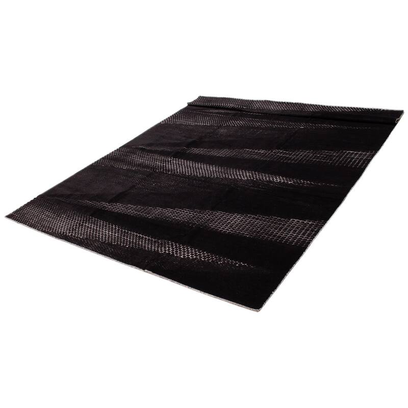 ECARPETGALLERY Hand-knotted Tangier Black Wool Rug - 9'11 x 13'11