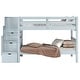 preview thumbnail 27 of 35, Taylor & Olive Trillium Twin over Twin Stairway Bunk Bed, 3 Steps