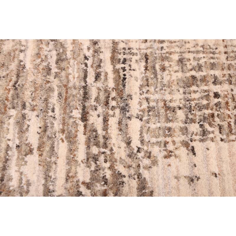 ECARPETGALLERY Hand Loomed Elysian Ivory Wool Rug - 5'3 x 7'5