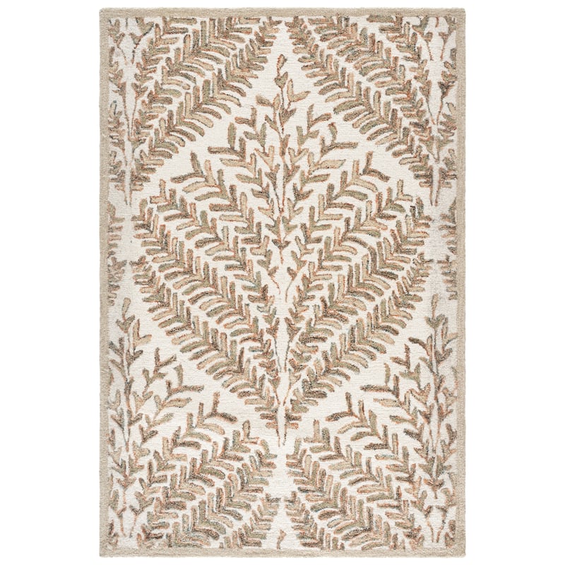 SAFAVIEH Handmade Capri Kert Wool Rug - 4' x 6' - Ivory/Brown