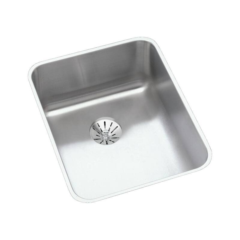 Elkay Gourmet 16-1/2" Single Basin Undermount Stainless Steel Kitchen - Stainless Steel - Stainless Steel