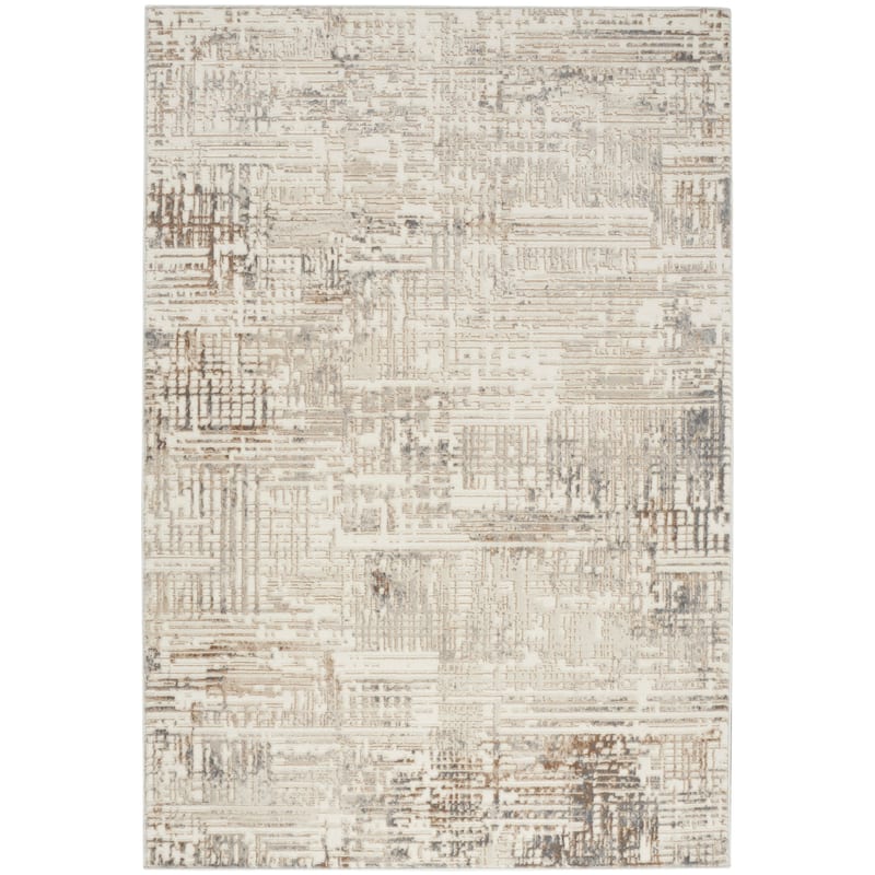 Calvin Klein Enchanting Contemporary Abstract Area Rug - 5' 3" x 7' 3" - Cream/Beige - Rectangle
