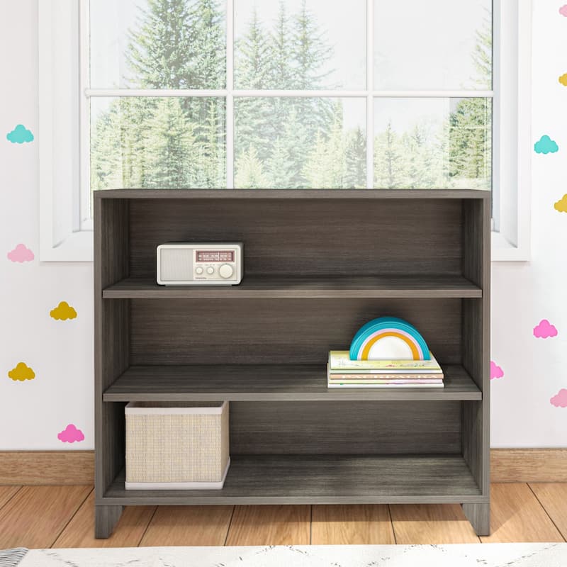 Max and Lily Classic 3-Shelf Bookcase - Clay