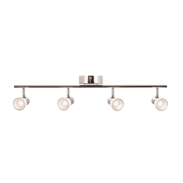Gage 4-light Polished Chrome LED Fixed Rail