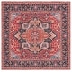 preview thumbnail 2 of 12, SAFAVIEH Serapi Machine Washable Slip Resistant Annekatrin Rug 6'7" Square - Red/Blue - Square