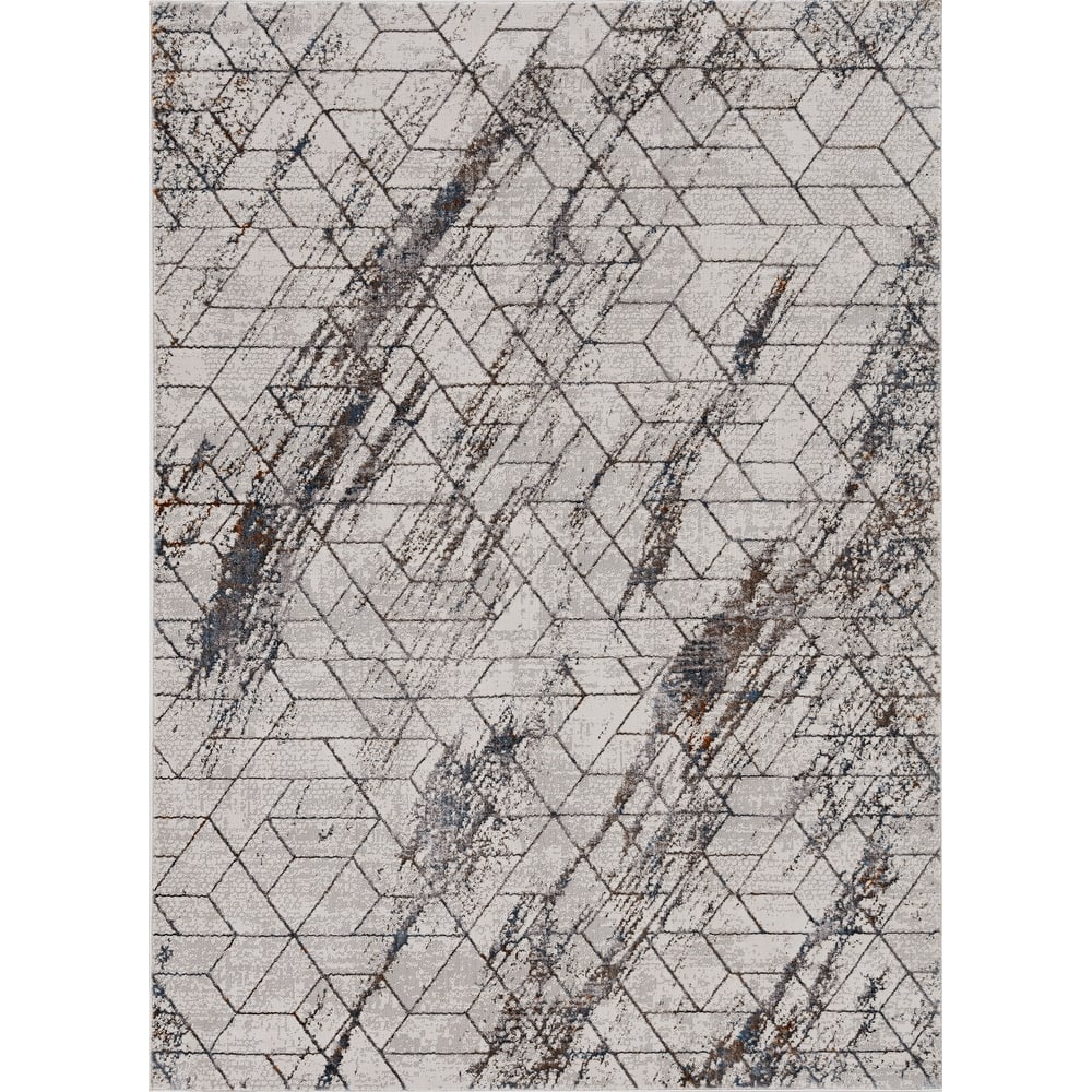 Strick & Bolton Renew Distressed Geometric Area Rug