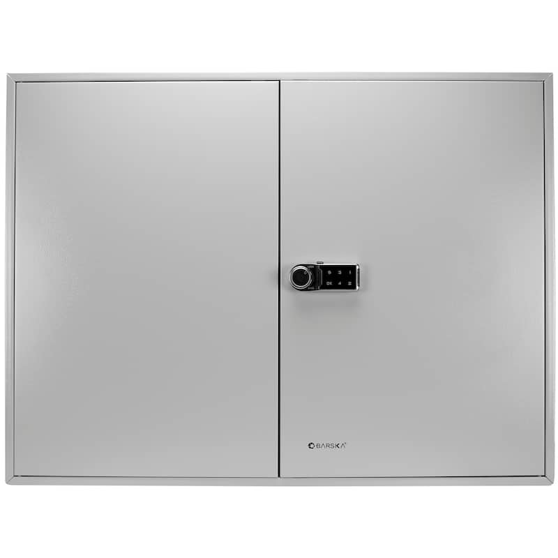 400-Adjustable Key Lock Box With Digital Lock Grey