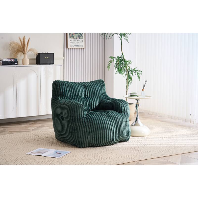 Corduroy Fabric Bean Bag Chair Filled With Memory Sponge