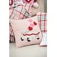 preview thumbnail 2 of 1, 18" x 18" Hearts Truck Embroidered Throw Valentine's Day Pillow