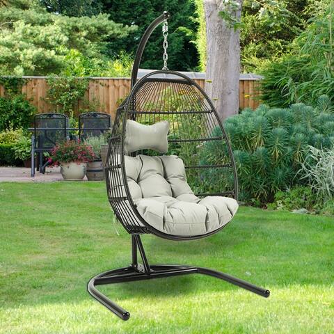 Egg Shape Swing Chair Patio Garden Home Chair