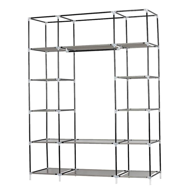 5-Layer 12-Compartment Non-woven Fabric Wardrobe Portable Closet