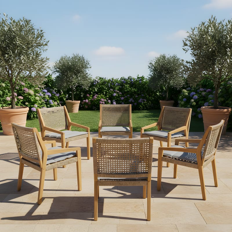 Christopher Knight Home- Elowen Acacia Wood Outdoor Dining Chair