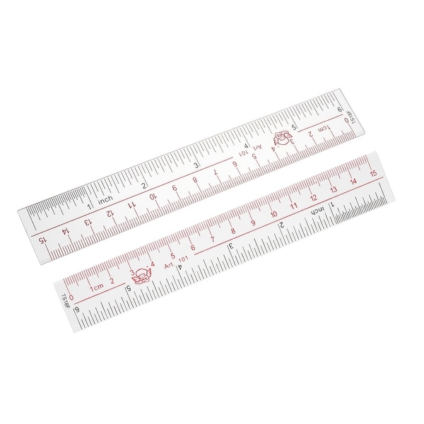 Straight Ruler 15cm 6 Inch Metric Measuring Tool 10pcs