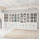 preview thumbnail 58 of 82, White Buffet Sideboard & Curio Bookcase Cabinet with Glass Doors
