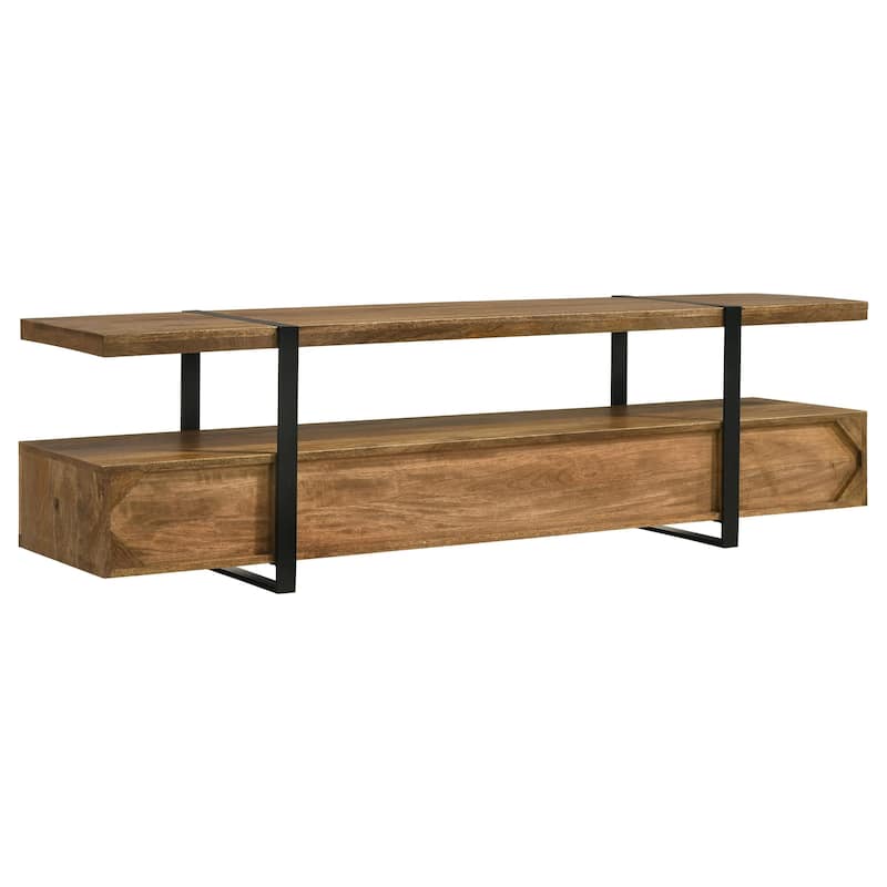 Otto 5-Drawer Mango Wood 70" TV Stand Media Console Brown