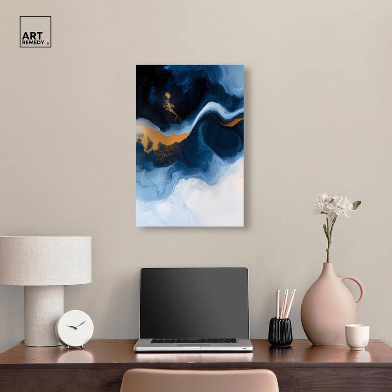 Blue Deep I Canvas by Art Remedy, Gallery Wrapped