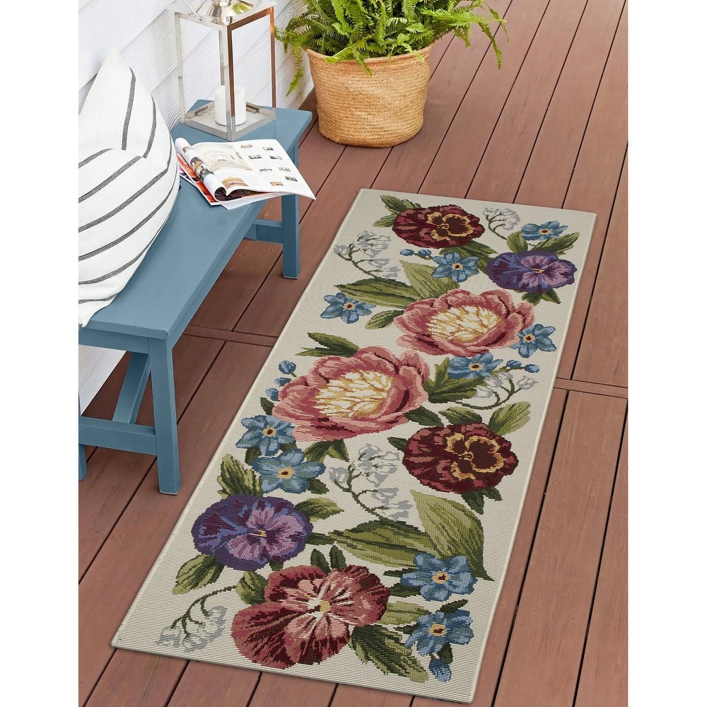 Liora Manne Esencia Secret Garden Indoor/Outdoor Mat