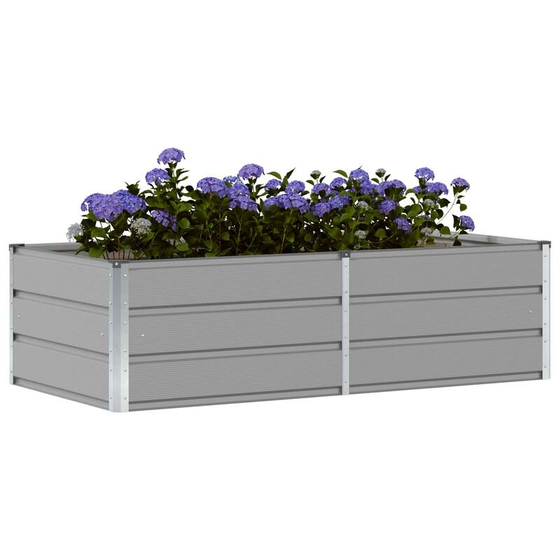 vidaXL Planter in Steel - 62.99 x 31.50 x 17.72