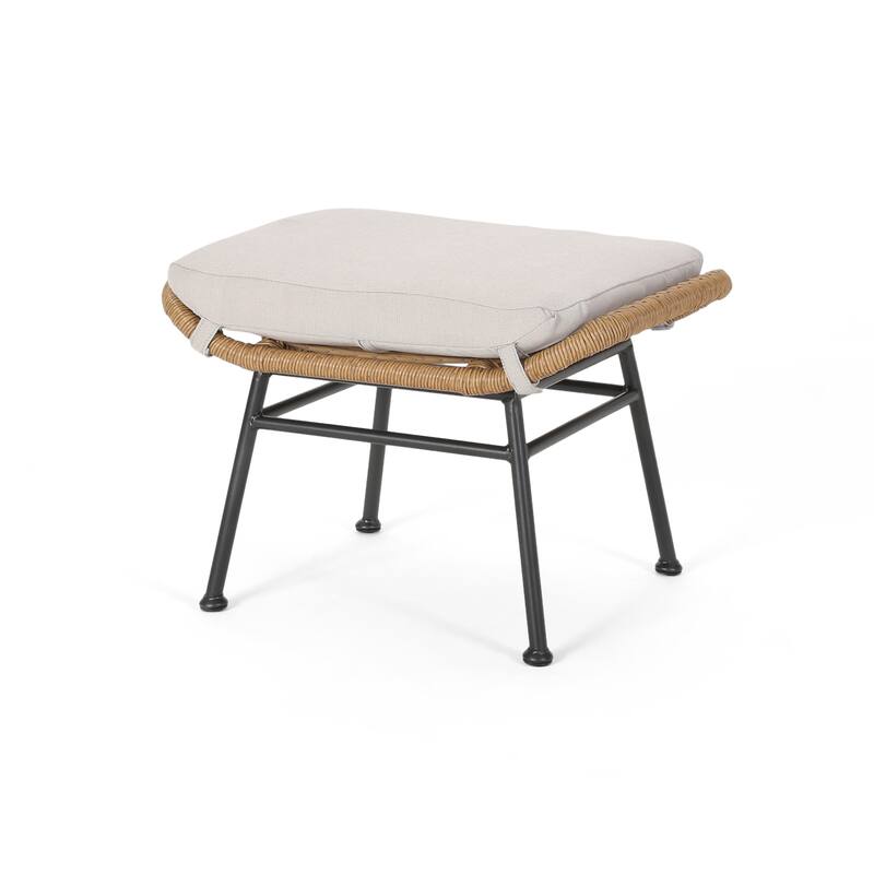 Montana Faux Rattan Outdoor Patio Ottoman Comfortable choice, multiple functions, classic design