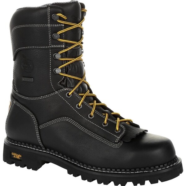 georgia boot amp lt logger low heel waterproof work boot