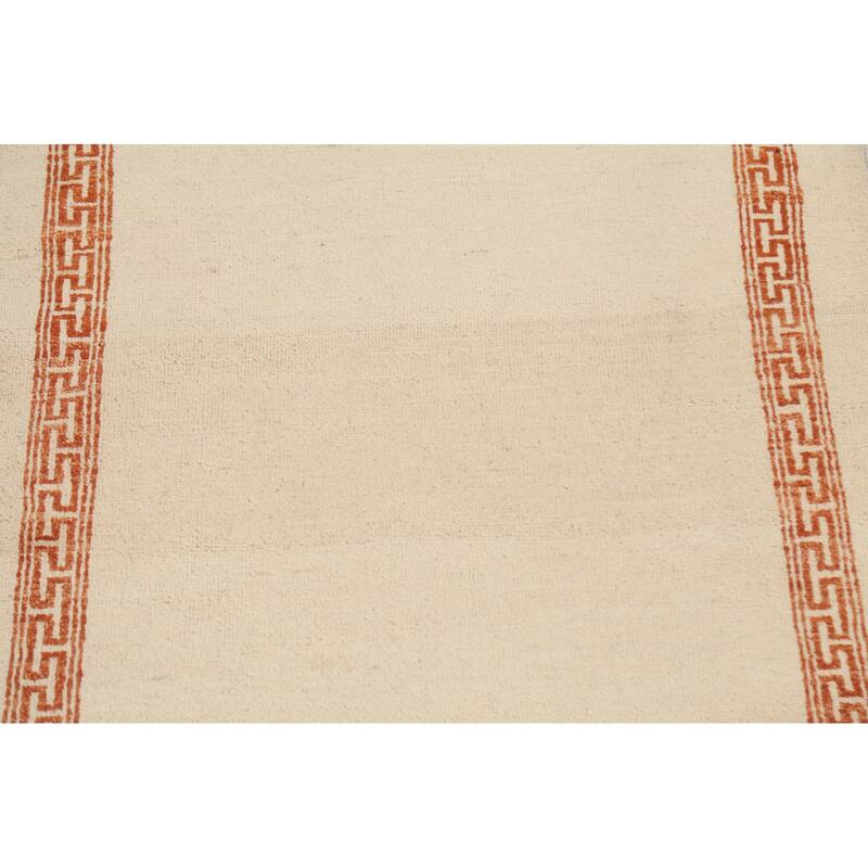 Geometric Bordered Gabbeh Kashkoli Oriental Area Rug Wool Hand-knotted - 3'0" x 5'5"