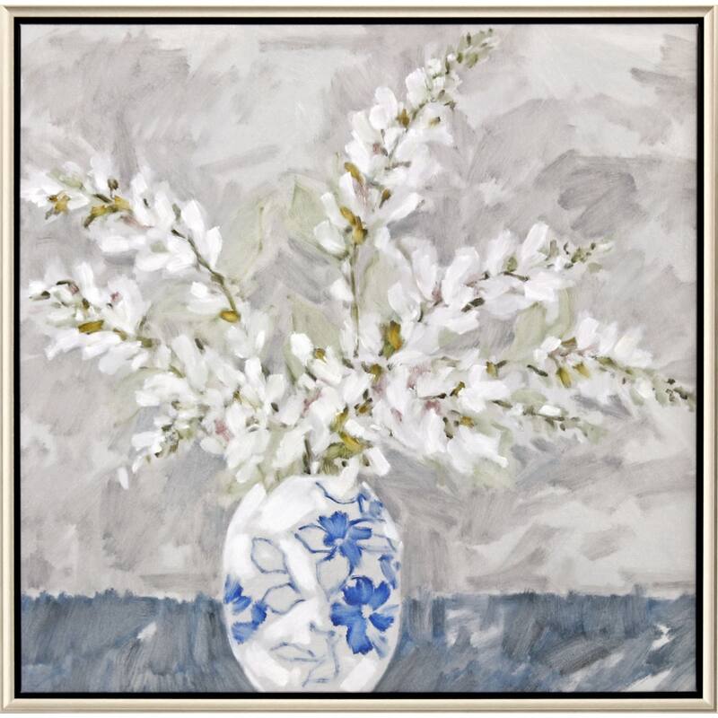 Calm Moment I - Giclee on Canvas - 38 X 38 X 3 - Plastic - Silver