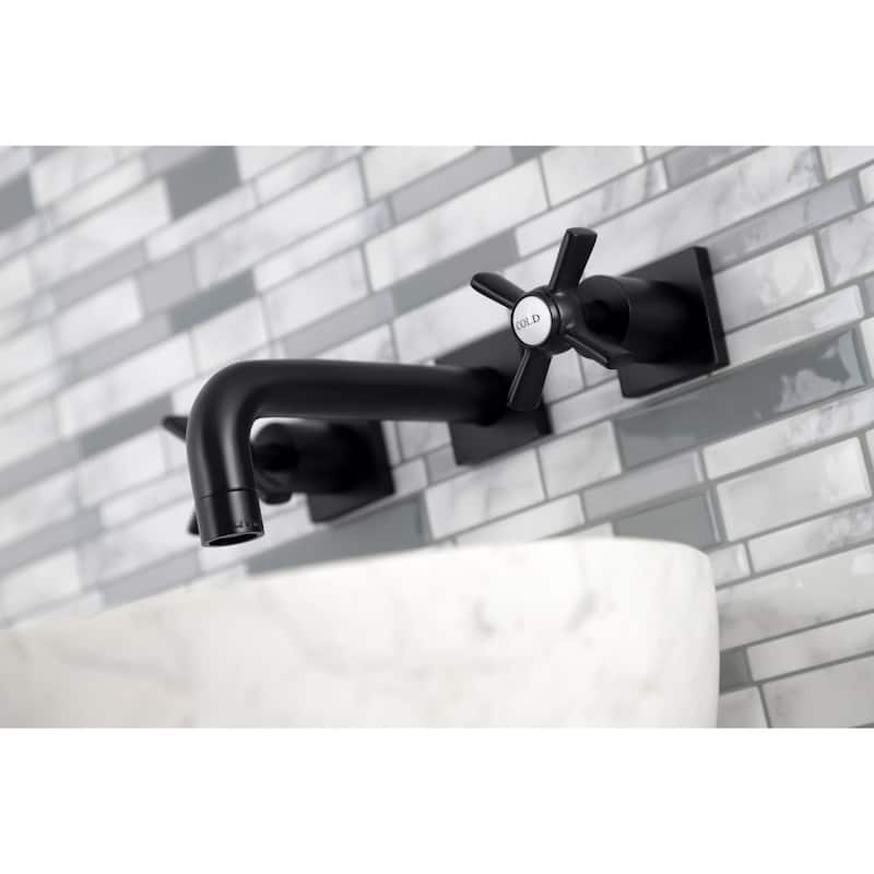 Kingston Brass Millennium 1.2 GPM Wall Mounted Widespread Bathroom