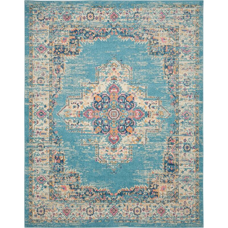 Porch & Den Dobbin Vintage Persian Medallion Farmhouse Area Rug