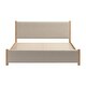 preview thumbnail 2 of 6, Hadi King Bed Beige & Natural