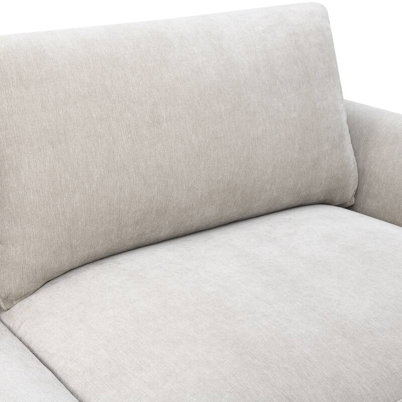 Furniture of America Lurek Mid Century Modern 3-Piece Chenille Sofa Set