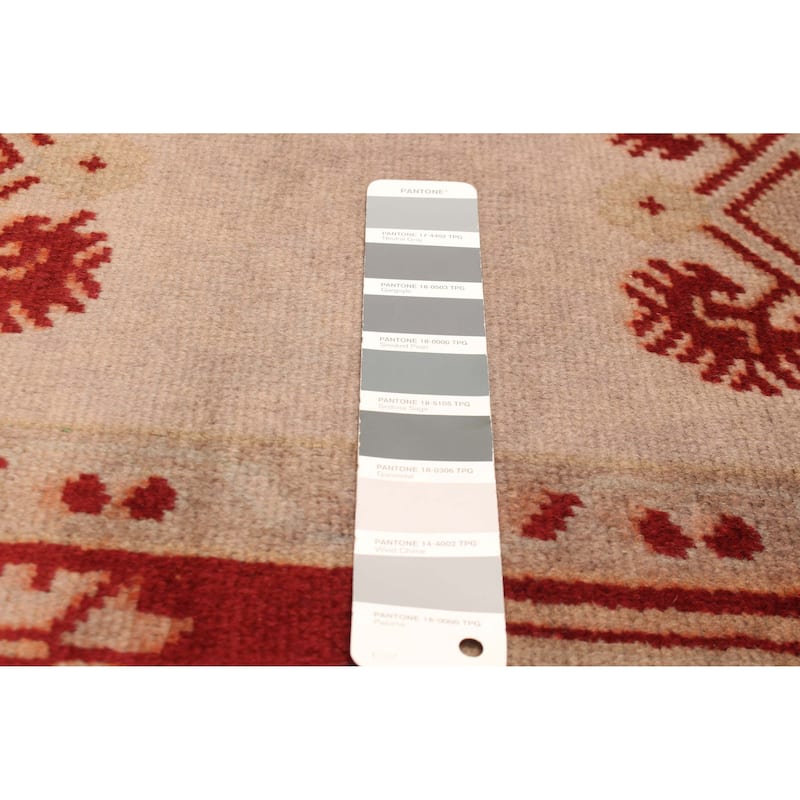 ECARPETGALLERY Hand-knotted Color Transition Grey Wool Rug - 2'9 x 6'4