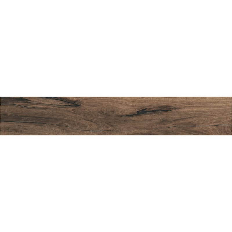 Daltile Acreage 8" x 48" Porcelain Wood Look Floor Tile (6 PCS Per Carton) (15.18 SQFT Per Carton) - Brown