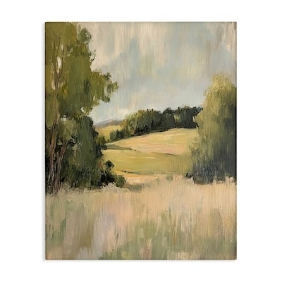 Stupell Painterly Green Valley View Canvas Wall Art Design By Petal Prints Design
