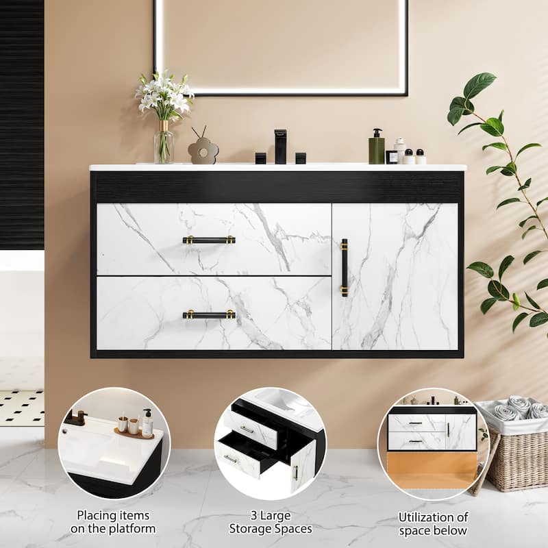 Moasis 36" Floating Bathroom Vanity with Sink And 2 Drawers