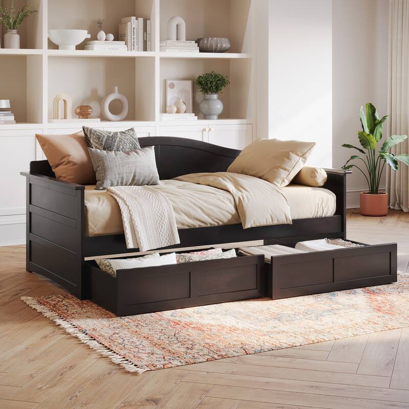 AFI Acadia Twin Size Daybed with Storage Drawers - Espresso