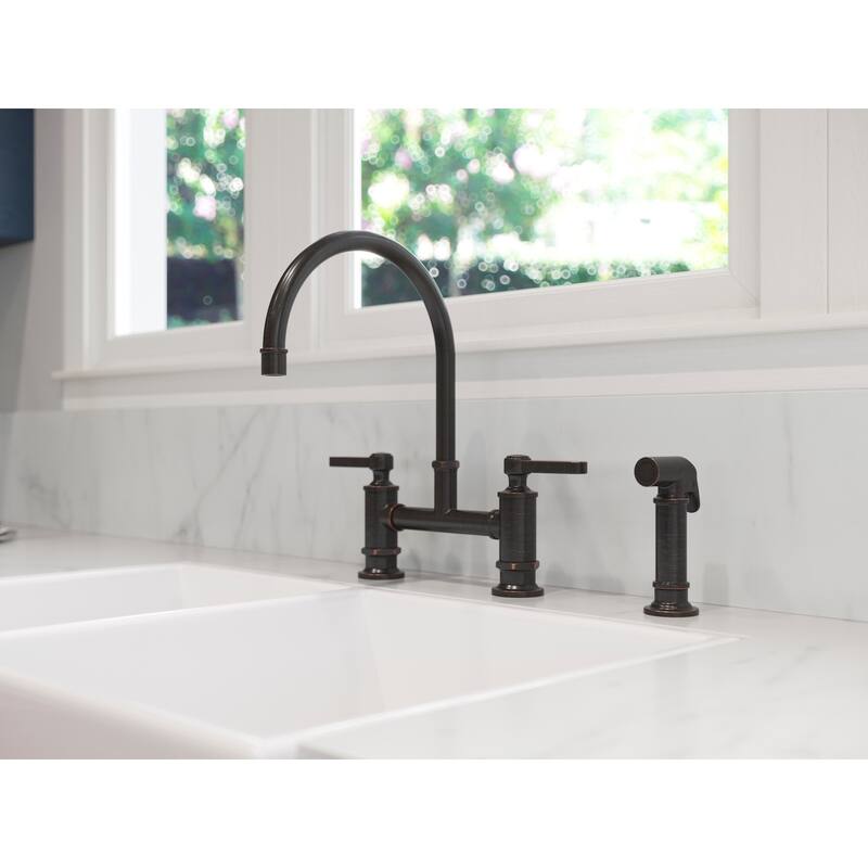 Pfister Port Haven 1.8 GPM Widespread Bridge Kitchen Faucet - Includes
