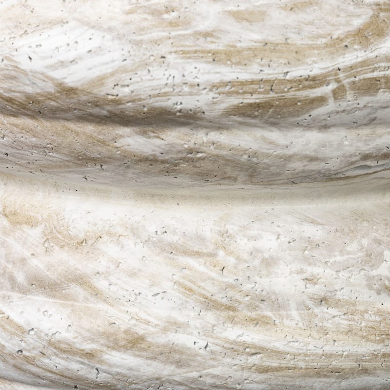 Marq Rounded Tiers Concrete Side Table with Marble Finish