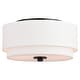 preview thumbnail 8 of 16, Burnaby Mid-Century Modern Ceiling Mount Light White Linen Drum Shade
