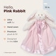 preview thumbnail 2 of 4, Baby Bunny Snuggler, 15 Inch Pink Rabbit Plush Stuffed Animal Security Blanket Lovey for Babies