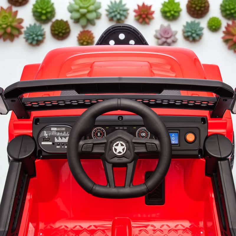 12V Kids Ride-On Electric Truck with Remote Control, 2WD, Four-Wheel Suspension, Bluetooth, MP3, LED Lights, for Ages 1-4